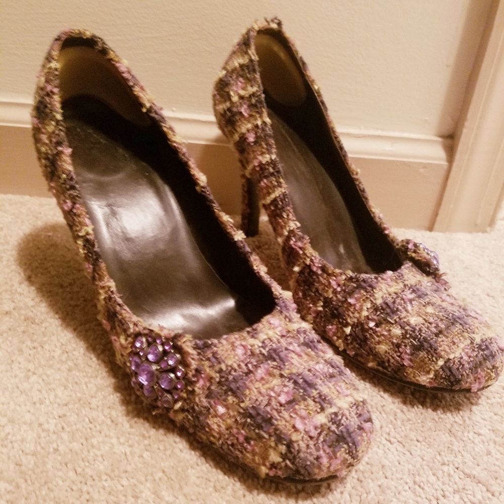 3 for $25 Sale🌸Purple Plaid High Heels🌸